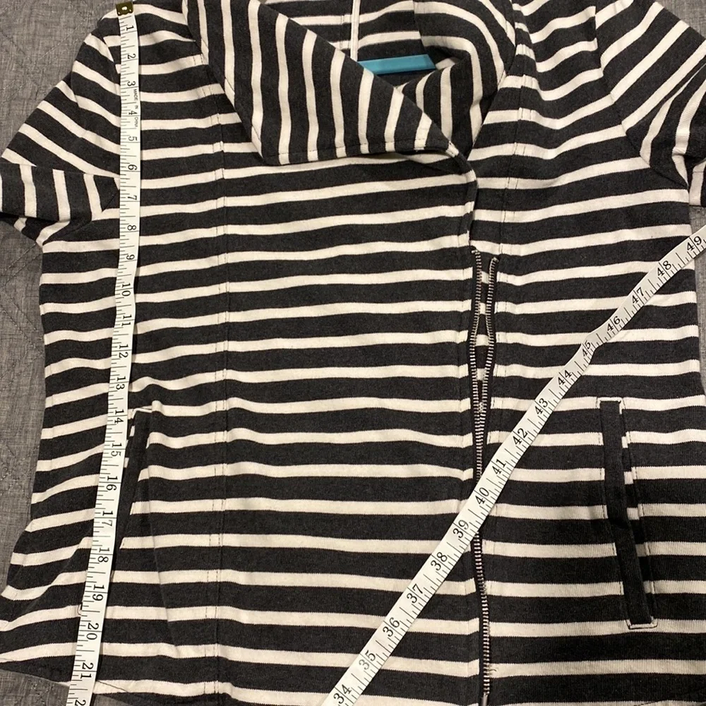 Gap Striped Moto Style Zip Blazer Jacket EUC
